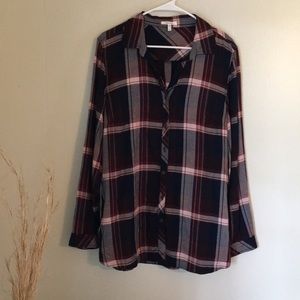 Long sleeve V neck elegant shirt